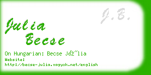 julia becse business card